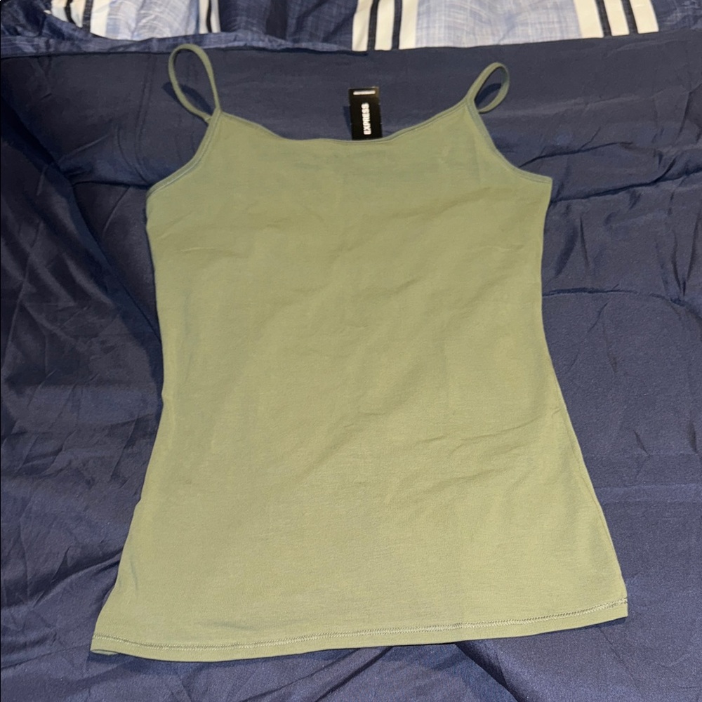 Express Olive Green Spaghetti Strap Camisole